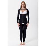 HA-226 Bbl Kollu Ayak Bileği Korse Medikal Bbl Liposuction Karın Germe Doğum Sonrası Bariatrik - Siyah - XL