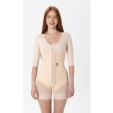 HA-2300 H&a Korse Stage 2 Bbl Kollu Göğüslü Kısa Şort Korse Medikal Liposuction Karın Germe Doğum Sonrası Günlük - Bej - XL