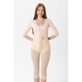 HA-2320 H&a Korse Stage 2 Bbl Kollu Göğüslü Diz Altı Korse Medikal Liposuction Karın Germe Doğum Sonrası Günlük - Bej - XL