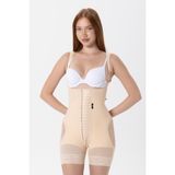 HA-2400 H&a Korse Stage 2 Bbl Basen Açık Kısa Şort Korse Medikal Bbl Liposuction Karın Germe Doğum Sonrası Günlük - Bej - 2XS
