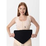HA-805 H&a Korse Kumaş Kaplı Abdominal Foam Kadın Erkek Liposuction Karın Germe Aksesuarları Estetik Ameliyat - Siyah - Standart