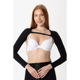 H&a HA-410 Sırtı Kopçalı Kol Korsesi Medikal Kol Liposuction Kol Germe Ameliyatı Korse - Siyah - 3XL
