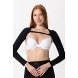 H&A HA-410 Sırtı Kopçalı Kol Korsesi Medikal Kol Liposuction Kol Germe Ameliyatı Korse - Siyah - XL