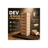 HA HepsiAhşap Hayattır Ahşap Jenga Oyunu 54 Parça Kayın Ağacı Denge ve Zeka Oyunu Aile Eğitici Kule Oyunu