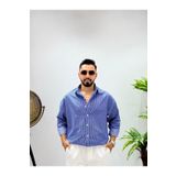 HA-KA GİYİM Erkek Yeni Sezon Ince Çizgili Gömlek Golden Kumaş Italyan Kesim Oversize Kalıp Erkek