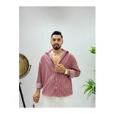HA-KA GİYİM Erkek Yeni Sezon İnce Çizgili Gömler Golden Kumaş İtalyan Kesim Oversize Kalıp Erkek