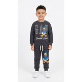 HaanBebe Donald Duck Baskılı Antrasit Erkek Çocuk Eşofman Takımı - 2 – 3 Yaş