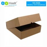 Haay Ambalaj 40X40x12cm E-Ticaret Kargo Kutusu (4 Nokta) - Kraft (10 Adet)
