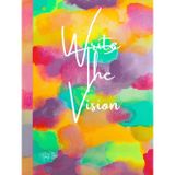 Habakkuk 2:2, 'Write The Vision,' Visions And Goals, Colorful Christian Journal, Star-Detailed, 8x11 Page, Hardcover Journal, Art Pad, Sketchbook, ... By: Artist Mary Elisabeth Linder @ MaryEMade