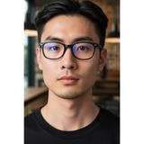 HabeQ Wayfarer Siyah Çerçeve Mavi Işık Koruyucu Optik Uyumlu Camları Değiştirilebilir Gözlük Unisex