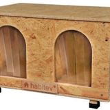 habitev Lüx Ahşap Kedi Kulübesi, Yalıtımlı, Ikili (xl-duo), 61x41x36 Cm, Rüzgar Siperi, Dış Mekan Kedi Evi