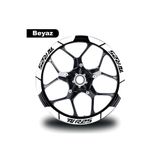 habune Beyaz Yamaha YZF R25 Geniş Jant Sticker Modeli