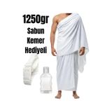 Hac İhramı 1250gr %100 Pamuk Kemer Ve Kokusuz Sabun Beyaz