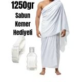 Hac İhramı 1250Gr %100 Pamuk Kemer Ve Kokusuz Sabun Hediyeli