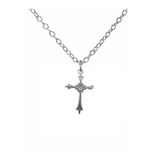 Haç İşareti Kolye – Unisex Metal Takı, 60 Cm Zincirli Dini & Gotik Stil