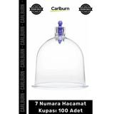 #Hacamat Pürüzsüz Tek Kullanımlık Hijyenik Vakumlu Orta Boy 7 Numara Hacamat Kupası 100 Adet