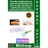 #Hacamatseti Masaj Terapi Ağrı Giderici Profesyonel Pompalı 12 Parça Vakumlu Hacamat Kupa Çekme Seti