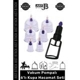 #hacamatseti Vakum Pompalı Selülit Çatlak Giderici Masaj Aleti Alternatif Tıp 6'lı Kupa Hacamat Seti