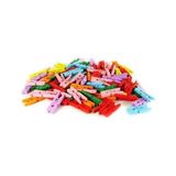 Hace Bazaar 100'LÜ Renkli Ahşap Mandal 2.5cm (12'li PAKET-1200 Adet) - standart