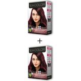 Hace Bazaar 2x2 Tüp Krem Saç Boyası Seti Şarap Kızılı No:4.65