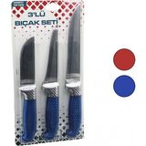 Hace Bazaar 3pcs Bilezikli Kurban Bıçak Seti BP-320Y--BP-036K--BP-0403 No:2 Kemik Sıyırma - No:0 Yüzme - No:3 Et Kurban Bıçak (K95) - Renkli - standart