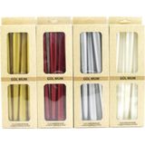 Hace Bazaar 4pcs Candle Metalik Renkler Şamdan Mum 25CM (4887) - Renkli - 1