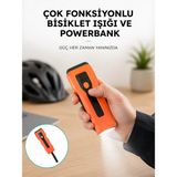 Hace Bazaar 5000 Mah Bataryalı Bisiklet Farı Cob Çakar Çok Fonksiyonlu Yeni Nesil - Çok Renkli