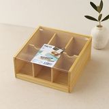 Hace Bazaar 6 Bölmeli Bambu Poşet Çay Kutusu 21X20X10 cm -Hcb - Renkli