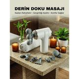 Hace Bazaar 8 Başlıklı Şarjlı Masaj Tabancası 6 Kademeli Hız Ayarlı Derin Doku Kas Masaj Aleti - Renkli
