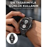 Hace Bazaar Akıllı Saat Çelik Kordon Çağrı Cevaplama Amoled Ekran Titreşimli Uyku ve Sağlık Takibi Yeni - Renkli - Standart - 1