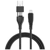 Hace Bazaar Ally 2in1 USB Lightning To Pd Kablosu+Usb KABLO-(5775) - HCB1232796-9736 - Siyah
