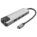 Hace Bazaar Ally 5in1 USB 3.1 Type C To HDMI 2xusb 3.0 RJ45 Ethernet Dönüştürücü ADAPTÖR-(5775)