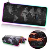 Hace Bazaar Ally Dünya Desenli Rgb LED Işıklı Oyuncu Mouse Pad 300*800*4MM-(5775)