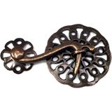 Hace Bazaar Antik Bakır 50 Adet Zamak Çengel Kilit 56X33 mm - Yuvarlak, Karşılıklı Mobilya, Dolap, Sandık, Kutu, Kapak Çengel Kilidi - Renkli - standart