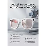 Hace Bazaar Beyaz Yapay Zeka Asistanlı Akıllı Gözlük Kameralı Bluetooth Modern Tasarım - 1