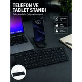 Hace Bazaar Bluetooth Katlanabilir Klavye Usb-C Şarjlı 3 Cihaz Bağlantılı Taşınabilir Klavye
