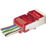 Hace Bazaar CAT6E Ez RJ45 Metal Konnektör 100 Adet Plastik Kutu - Kırmızı ND2419
