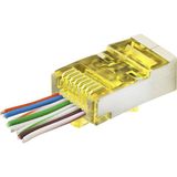 Hace Bazaar CAT6E Ez RJ45 Metal Konnektör 100 Adet Plastik Kutu - Sarı ND2416