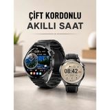 Hace Bazaar Çift Kordonlu Yüksek Çözünürlüklü Akıllı Saat Uyku Izleyici & Spor Modları - 01P-Pembe