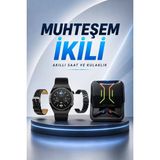 Hace Bazaar Dijital Göstergeli Bluetooth Kulaklık ve Bildirim Görebilen Akıllı Saat Alarm ve Titreşim - 01P-Pembe