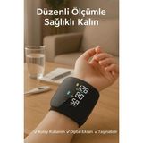 Hace Bazaar Dijital Türkçe Bilekten Tansiyon Ölçme Aleti Otomatik Tansiyon Ölçer Renkli Akıllı LCD Sesli