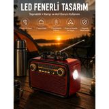 Hace Bazaar Eskitme Nostalji Tasarımlı Bluetoothlu Nostalji Radyo Ahşap Nostaljik Görünümlü - Renkli