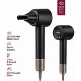 Hace Bazaar Gri Bldc Turbo Motor Saç Kurutma - Şekil Makinesi 1500W 3-Kdm.hız 4-Kdm.ısıayar=sıcak-Ilık-Hafif-Soğuk SHD-1739 (4887)