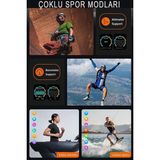 Hace Bazaar Gümüş Kasa ve Siyah Silikon Kordonlu, Gps ve Nabız Sensörü Özellikli Akıllı Saat - Renkli - Standart - 1