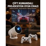 Hace Bazaar Kablosuz Mini Projeksiyon Cihazı Oyun ve Film Için Taşınabilir Ev Sineması Yeni Nesil