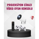 Hace Bazaar Kablosuz Mini Projeksiyon Cihazı Oyun ve Film Için Taşınabilir Ev Sineması
