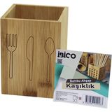 Hace Bazaar Küçük KARE=9X9CM Ahşap Bambu Kaşıklık Organizer (4887) - Renkli - 1