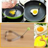 Hace Bazaar Metalik Kalp Şeklinde Metal Omlet Yumurta ve Krep Kalıpları