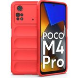 Hace Bazaar Mey Ithalat® Poco M4 Pro 4g Kılıf Optimum Silikon - Kırmızı - 1 - Renkli