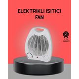 Hace Bazaar Mini Elektrikli Isıtıcı 2000W – Termostatlı Fanlı Isıtma, Taşınabilir Tasarım